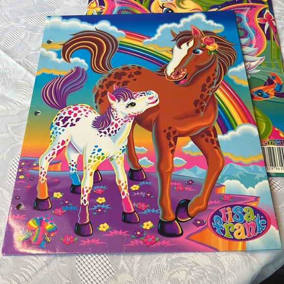 Vintage Lisa Frank Folder-rainbow horses - Picture 4 of 9
